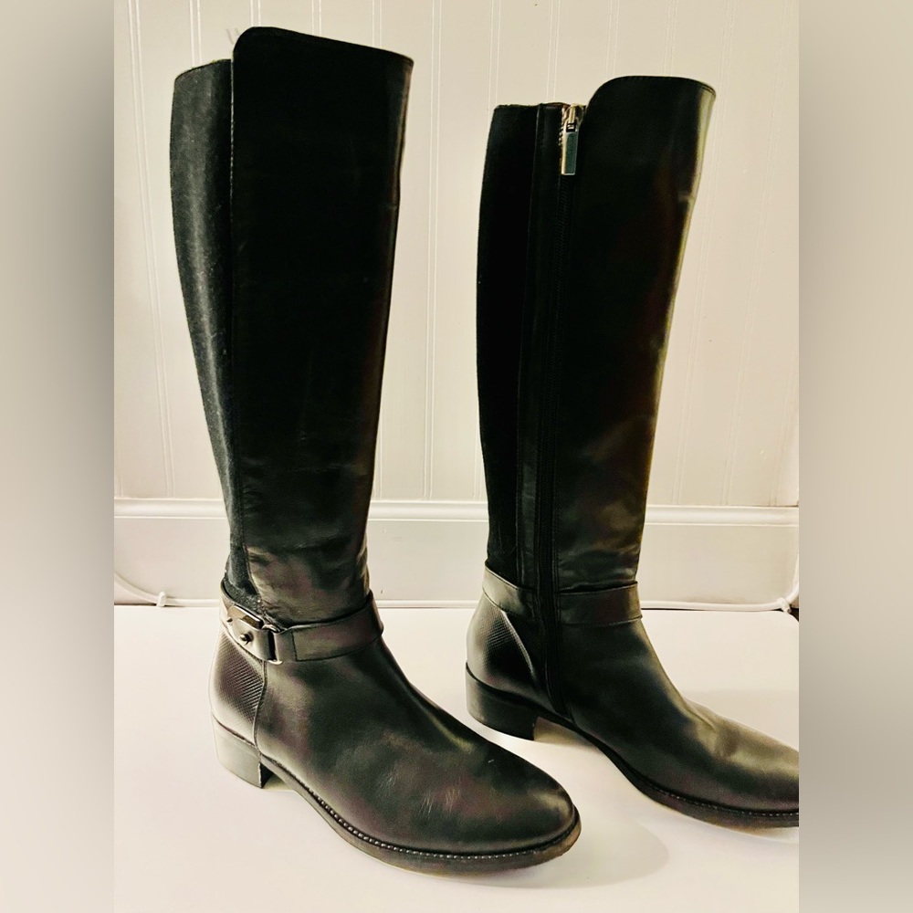 Aquaitalia black leather riding boots